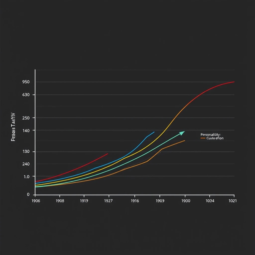 Personality trend graph over time